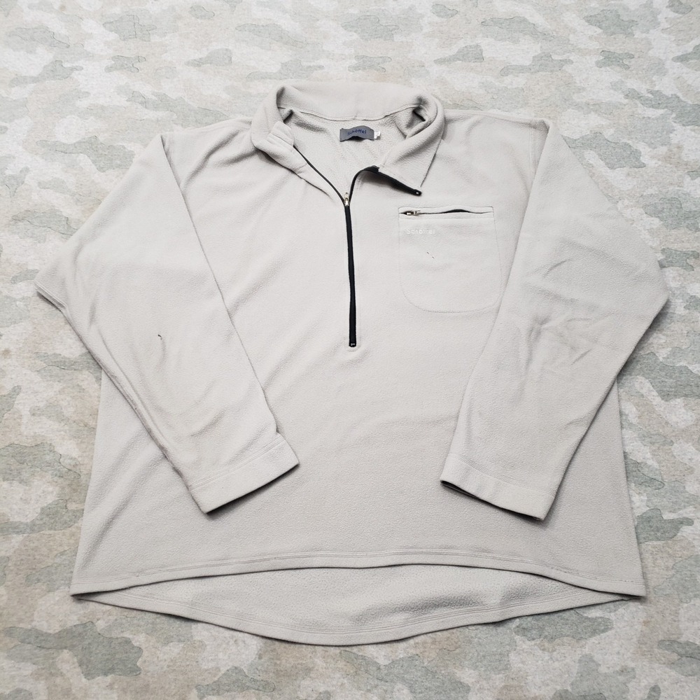 Schoffel Sweatshirt Womens Large Gray Quarter Zip Outdoors Long Sleeve Fleece
